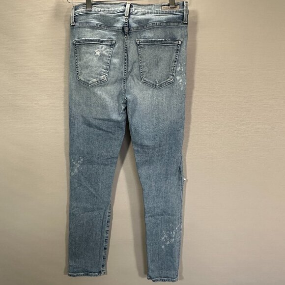 Citizens of Humanity Jeans Womens 28 Rocket Crop High Rise Skinny Distressed - Picture 9 of 16